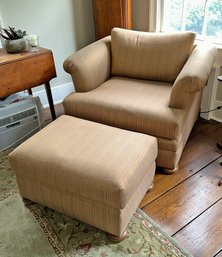 Upholstered Chair With Ottoman