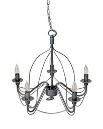 5-Light Candle Style Metal Chandelier