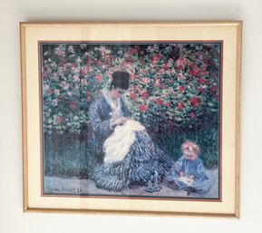 Claude Monet Framed Print 'Camille Monet And A Child In The Artists Garden In Argenteuil'