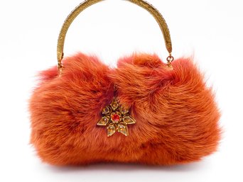 Clara Kasavina Mink Handled Evening Bag