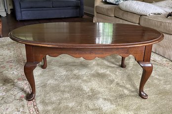 Mahogany Oval Coffee Table