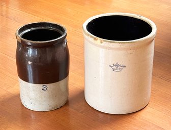 3 & 6 Gallon Stoneware Crocks