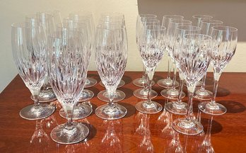 Mikasa Arctic Lights Pattern Crystal Iced Tea And Wine Glasses (20 Total)