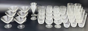 Vintage MCM Rosenthal Goldstrahlen Crystal Glass & Stemware - 31 Pieces