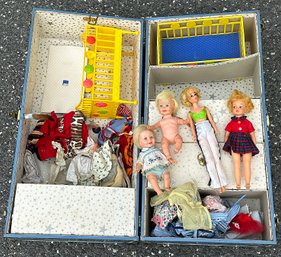 Vintage Dolls & Accessories In Trunk - Ginny / Skipper