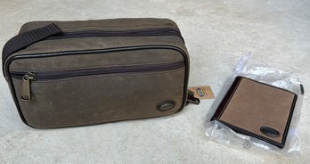 Fossil Brand Travel  Kit - Toiletry/Shave Bag & Travel Wallet - New With Tags