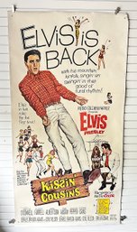 Rare Original 1964 Elvis Presley 3-Sheet Movie Poster - Kissin' Cousins - 41' X 78' - Linen Backed