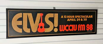 Large Rare Elvis WCAU Radio Spectacular Poster - 49' Long - Professionally Framed