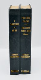 Books -1929 & 1938 Editions Of Ernest Hemingway - P.F. Collier - A Farewell To Arms / The Fifth Column, 1st 49