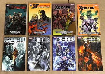 Lot Of 8 Hardcover & Paperback Novels / Comic Books (Annihilation, X-Factor) - Marvel Comics