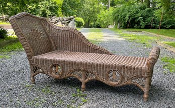 Wicker Fainting Couch / Chaise Lounge - 67' Long