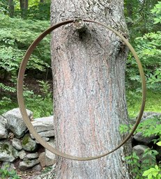 Antique Cast Iron Hoop - 44' Diameter - Possible Wagon Wheel Rim