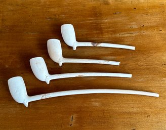 Set Of 4 Vintage Goedewaagen Gouda (Holland) Clay Pipes