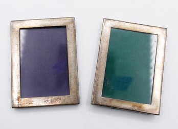 Pair Of Vintage Sterling Silver Picture Frames - 3' X 3.75'