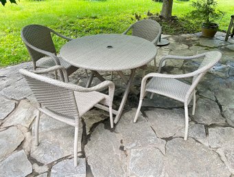 Frontgate All-Weather Outdoor Resin Wicker Dining Set