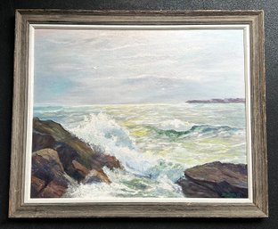 D. Gatehall Original Oil On Board - Seascape - 32.5' X 28'