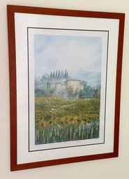 Framed Lithograph Of The Italian Countryside - Signed & Numbered