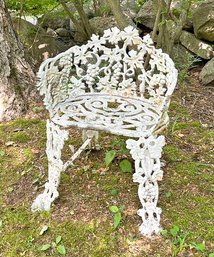 Vintage Cast Iron Grape & Leaf Garden Chair