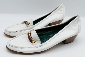 Pair Of Gucci Loafers - Women's 40 1/2 B - In White