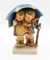 Vintage Goebel Hummel Figurine -Stormy Weather Girl & Boy Under Umbrella