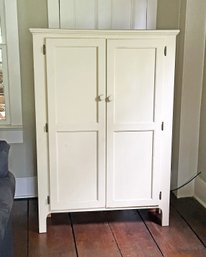 Painted Wood Shallow Cabinet - 58.5' Tall  - Great For Books/Video Games