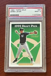 Graded 1993 Topps Gold Derek Jeter Draft Pick Baseball Card - PSA 9 (MINT)