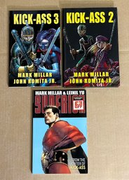 Lot Of 3 Mark Millar Comics Hardcover & Paperback Novels / Comic Books - Kick Ass & Superior