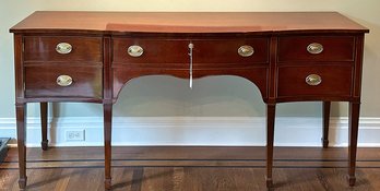 Kindel Federal-Style Hepplewhite Mahogany Bow Front Sideboard