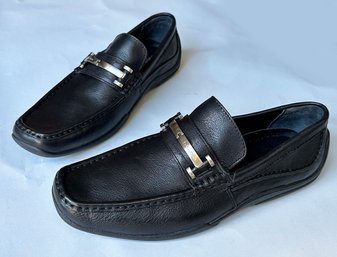 Calvin Klein Mens Black Leather Driving Moccasin - Size 10.5 US - Never Worn In Box