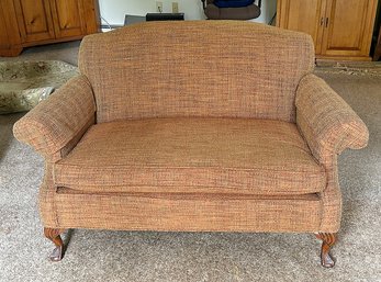 Chippendale Style Upholstered Loveseat