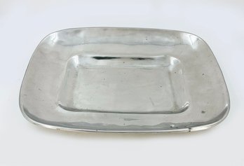 Large Polished Aluminum Tray / Bowl