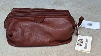 Osgoode Marley Leather Facil Top Travel Bag / Toiletries - In Brandy - New With Tags ($115)