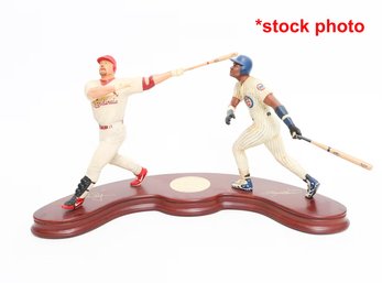 Danbury Mint Mark McGuire & Sammy Sosa Home Run Statue - Mint, Never Removed From The Box