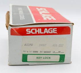 Schlage A53PD Commercial Entrance Knob Key Lock - Brass - Never Installed