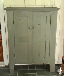 Painted Narrow Wooden Cabinet - 51' Tall