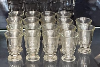 Set Of 18 - 1930's Pressed Glass Juice Glasses - 3.875' Tall