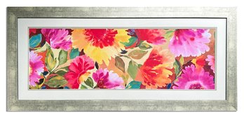 Kim Parker Original Watercolor - Flowers - 44' X 19.75' (framed)