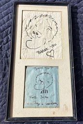 Pair Of Original Walt Kelly Drawings Of Pogo