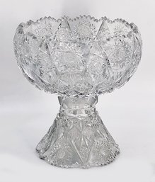 Large Vintage Brilliant Cut-glass Punch Bowl