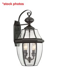 Pair Of Quotzel Newbury 2-Light 20' Outdoor Wall Lanterns  - New In Sealed Box - $320 Cost