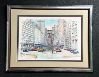 Rolf Rafflewski (German, 1943-2019)  Lithograph - Futuristic City - Signed And Numbered