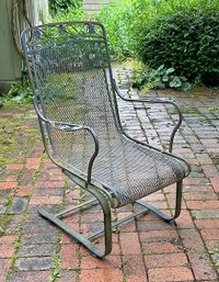 Vintage Salterini/Woodward Style Wrought Iron Rocking Chair