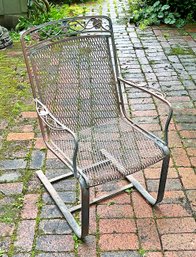 Vintage Salterini/Woodward Style Wrought Iron Rocking Chair