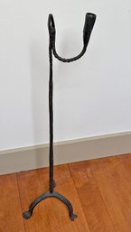 Antique 18th C. Hand-Forged Wrought Iron Rushlight