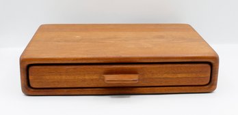 Vintage Mid-Century Modern Walnut Bandsaw Box - Jewelry, Watches, Coins, Etc