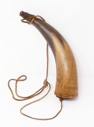 Early American Engraved Powder Horn