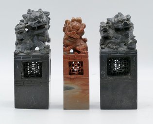 3 Different Chinese Stone Name Seal Stamps