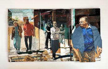 Peter Sullivan (American, B. 1958) Original Mixed-Media 'Fat Man'- 108' X 63.5' - Original Cost $18,000