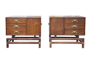 Vintage 1960's Mid-Century Tung-Si End Tables - Hickory Furniture Company