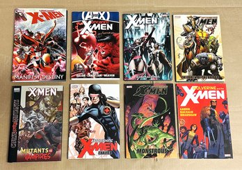 Lot Of 8 X-Men Hardcover Novels / Comic Books - Marvel Comics - Approx. Cover Price $175